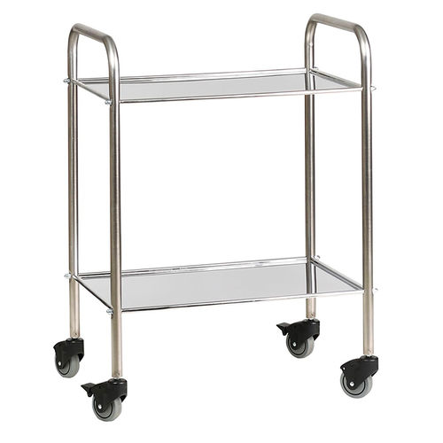Medical trolley - 8812761 - CARINA  - for general purposes / stainless steel / 2-tray