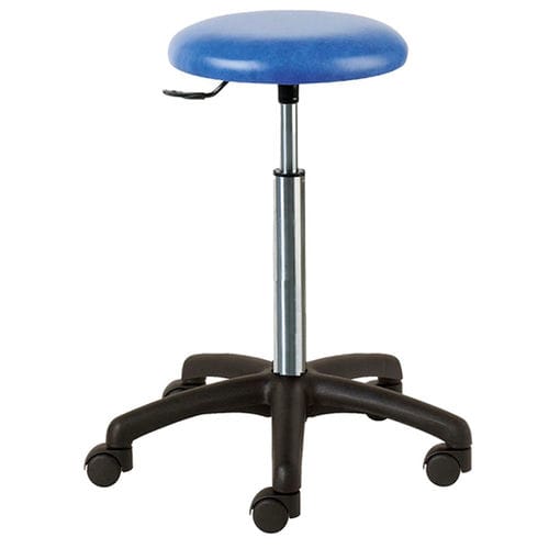Healthcare facility stool - 12005CHR - CARINA  - height-adjustable / swivel / on casters