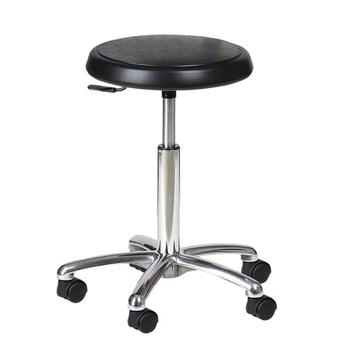 Healthcare facility stool - 7301-ALU - CARINA  - height-adjustable / swivel / on casters