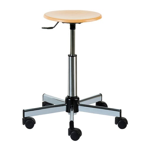 Healthcare facility stool - 6701 - CARINA  - height-adjustable / swivel / on casters