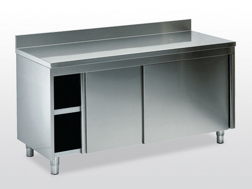Worktop with storage unit - CEATB0 series - CEABIS - stainless steel