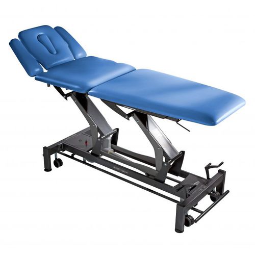 Electric massage table - Montane Alps - Chattanooga USA - on casters / with adjustable height backrest / 3-section