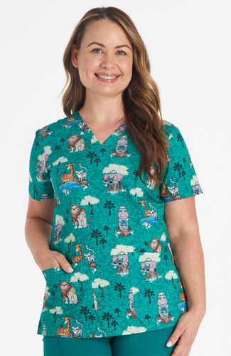 Women's scrub top - CK-CK651 - Cherokee Uniforms - L / XL / M