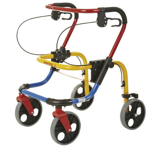 4-wheel rollator - FOXI - Chinesport - pediatric / aluminium frame / height-adjustable
