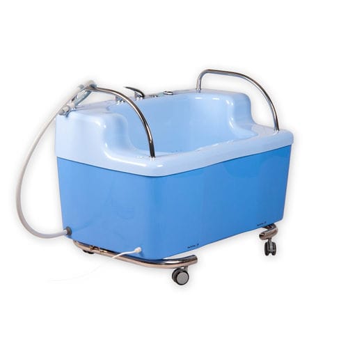 Lower limbs hydromassage bathtub - LASTURA - Chirana Progress - caster-mounted