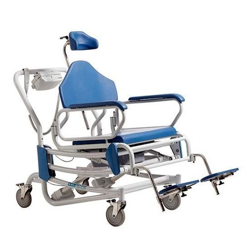 Shower chair with high backrest - 0157-066-000 - Cobi Rehab - with armrests / on casters / with cutout seat