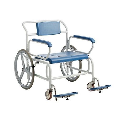 Shower chair with armrests - 0153-0 series - Cobi Rehab - on casters / with footrest / with cutout seat