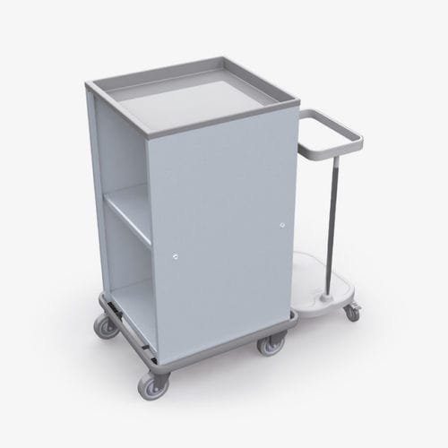 Clean linen trolley - 251.1 - Conf Industries - dirty / medical / with shelf