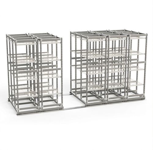Modular shelving unit - GROUND-TRACK - Conf Industries - for basket storage / for container storage / mobile