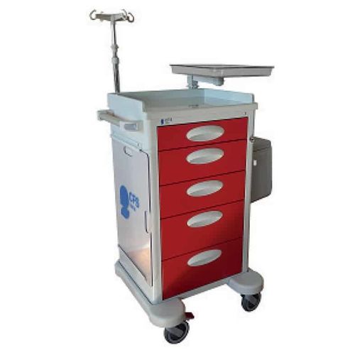 Emergency trolley - Genius Light - Conf Industries - with waste bin / with IV pole / with CPR board