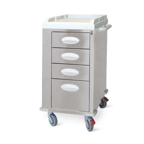 Medical trolley - Mini Comfort - Conf Industries - treatment / stainless steel / 4-drawer