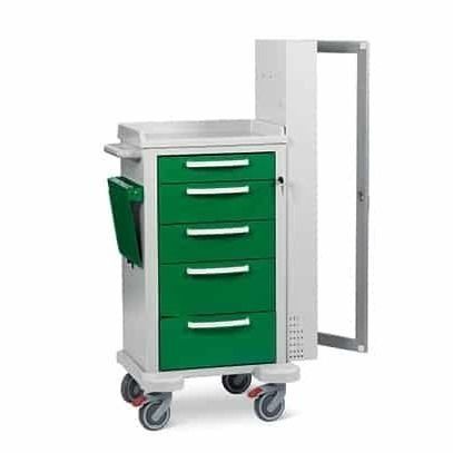 Difficult airway trolley - Endocar - Conf Industries - medical / for endoscopes / with tray
