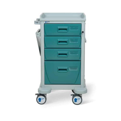 Medical trolley - ALFA 01T - Conf Industries - treatment / 4-drawer / 1-shelf