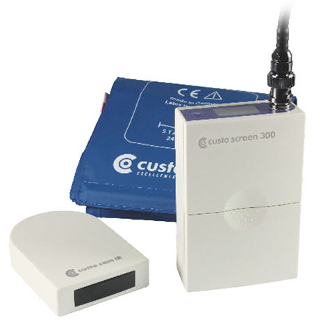 Hand-held patient monitor - screen 300 - custo med GmbH - ABPM / intensive care / wireless