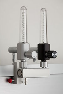 Variable-area flow meter - 32031-00 - Dameca - double / oxygen / air