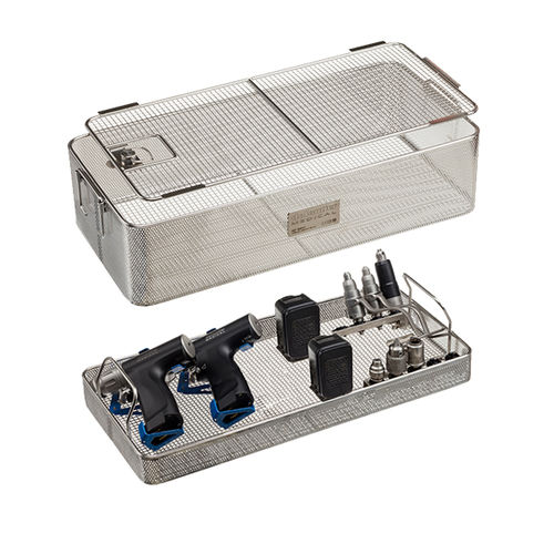 Orthopedic instrument sterilization container - 18150 - DeSoutter Medical  - aluminium / perforated / wire