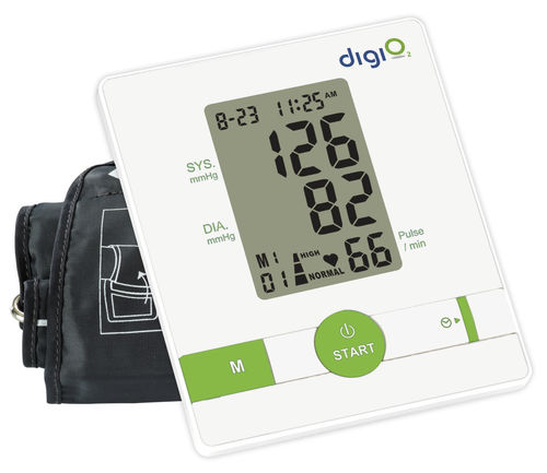 Automatic blood pressure monitor - 30 - 280 mmHg, 40 -199 bpm | DigiO2® - DigiO2 International Co., Ltd.