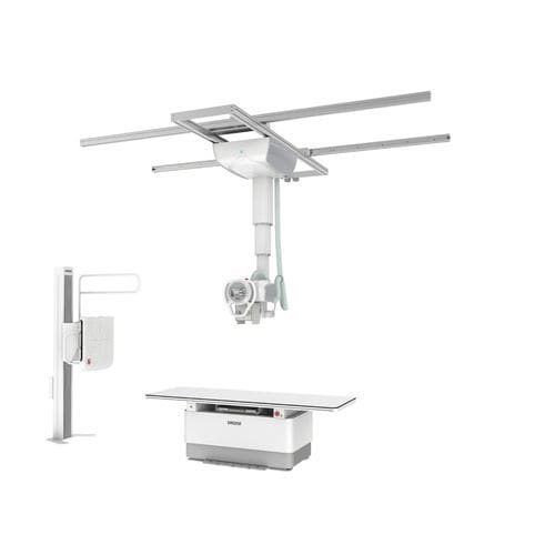 Digital X-ray system - GXR-SD - DRGEM  - for multipurpose radiography / with floor-standing bucky / with ceiling-mounted telescopic tube stand