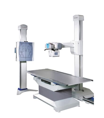 Analogic X-ray system - HF525 PLUS - EcoRay - for multipurpose radiography / with floor-standing bucky