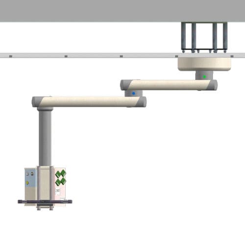 Ceiling-mounted medical pendant - Basic CH1 - EMALED - intensive care / single-arm / articulated