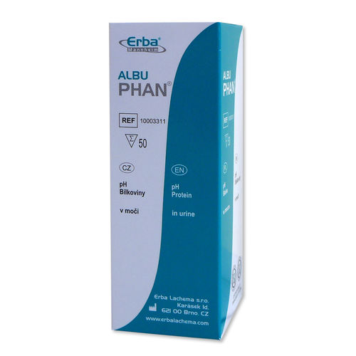 Urinalysis test strip - 100 series - ERBA Diagnostics Mannheim - pH / glucose / bilirubin