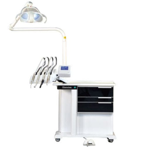 Podiatry workstation - TS-X - Euroclinic MediCare Solutions - with light / with shelves / compact