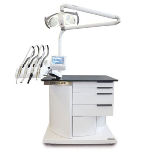 Podiatry workstation - Steel TS-X - Euroclinic MediCare Solutions - with shelves / with light / compact