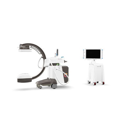 Mobile C-arm - alien x recharge hybrid - Eurocolumbus - with flat panel detector / with video column / with integrated video monitor