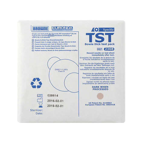 Sterilization test kit - Euronda - Bowie-Dick