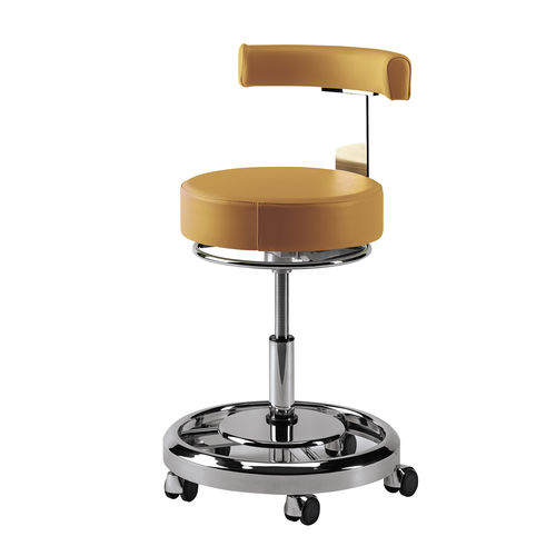 Dental stool - CDS301 - Euronda - height-adjustable / on casters / T seat