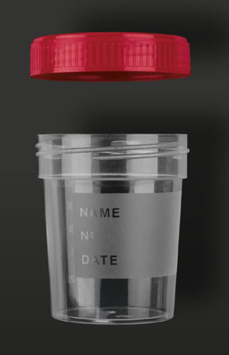 Urine sample container - 25030 - F.L. Medical - polypropylene / with screw cap