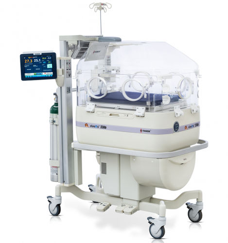 Neonatal incubator on casters - Duetto® 2386 - Fanem - with monitor