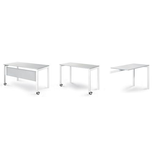 Rectangular desk - Favero Health Projects - on casters