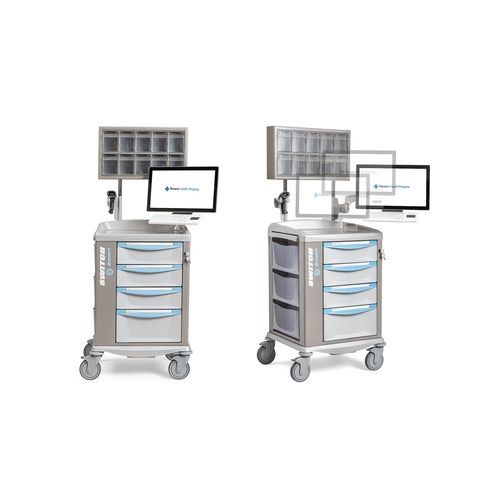 Medical computer trolley - SWITCH SMART - Favero Health Projects - with drawer