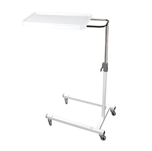 Manually operated overbed table - C150104 - Fazzini  - on casters / height-adjustable / tilting