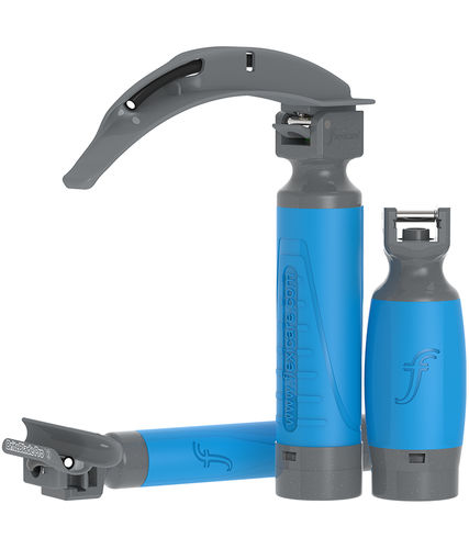 Disposable laryngoscope handle - BritePro™ Solo - Flexicare Medical  - fiber optic / LED / metal