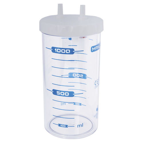 Body fluids suction jar MAK/1000 FlowMeter polycarbonate