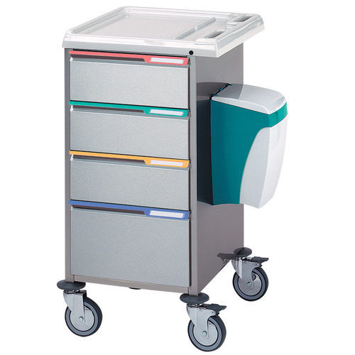 Medicine distribution trolley - #PC3 - Francehopital - multi-function / waste / stainless steel