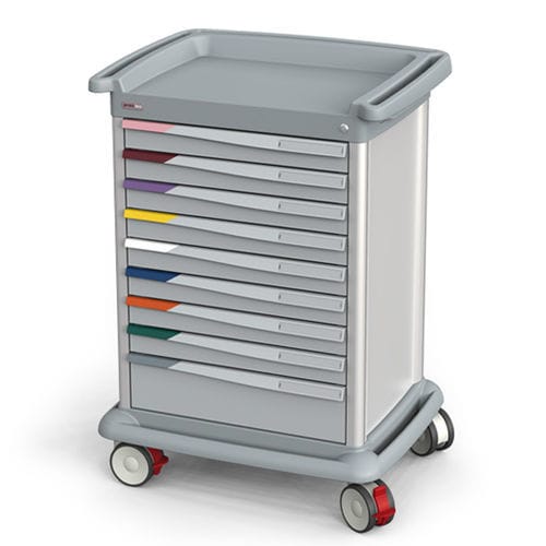 General purpose trolley - PRECISO N°10 - Francehopital - multi-function / plastic / with drawer