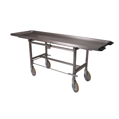 Transport mortuary trolley Funeralia manual / stainless steel / for
