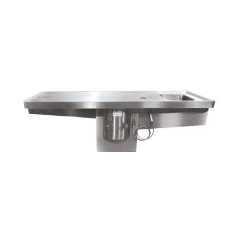Autopsy table - 80540/H - Funeralia - rectangular / with sink / stainless steel