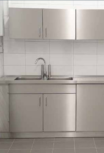 Worktop with sink - 81580 - Funeralia - stainless steel