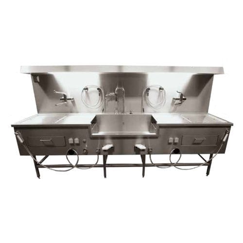 Autopsy table - 88680 - Funeralia - rectangular / with sink / docking