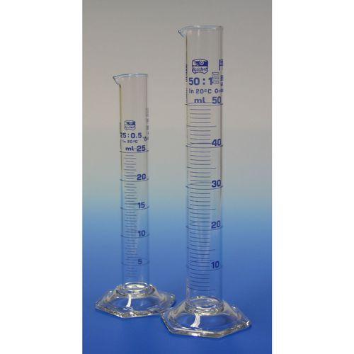 Borosilicate glass measuring cylinder - 42172 series - Glaswarenfabrik Karl Hecht - graduated