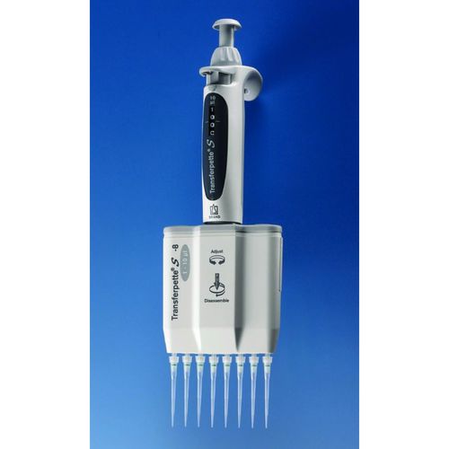 Manual micropipette - Transferpette® S-8 - Glaswarenfabrik Karl Hecht - piston / 8-channel / variable-volume