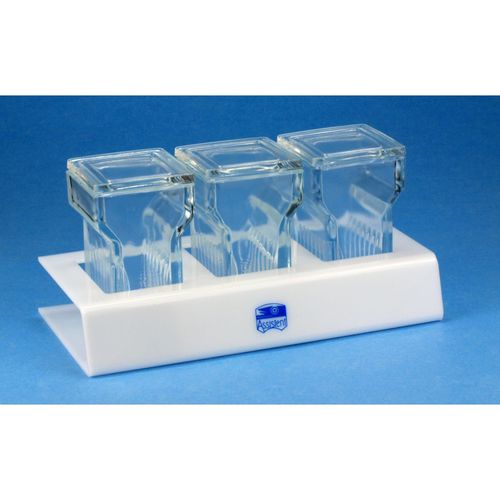 Glass staining tank - 41218   - Glaswarenfabrik Karl Hecht - with support