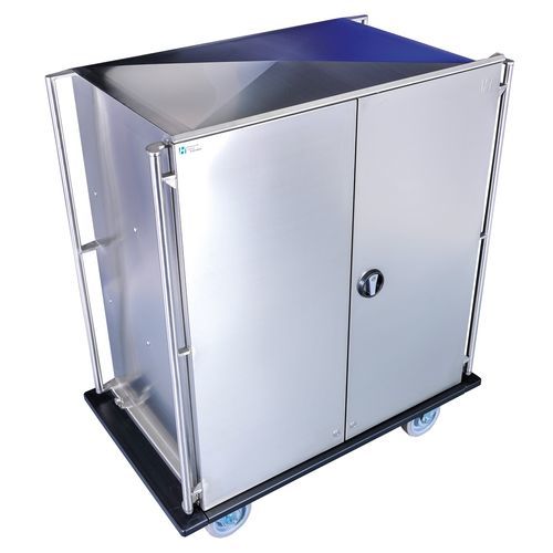 Sterile material trolley - RGEE6FB - Hammerlit - transport / stainless steel / with swing doors