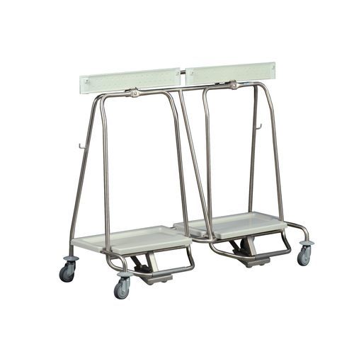 Transport trolley - MS732 - Hammerlit - cleaning / waste / stainless steel