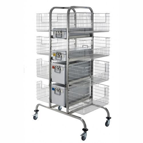 Sterilization basket trolley - CHKW8 - Hammerlit - logistics / storage / transport