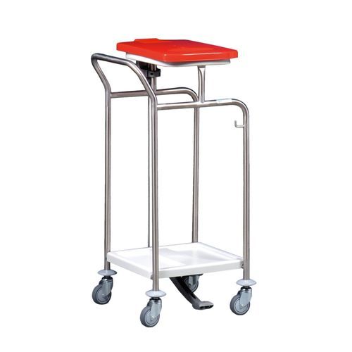 Waste trolley - MS195LTD - Hammerlit - stainless steel / 1-bag / mobile